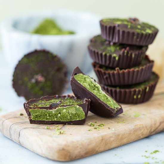 Chocolate Matcha Butter Cups