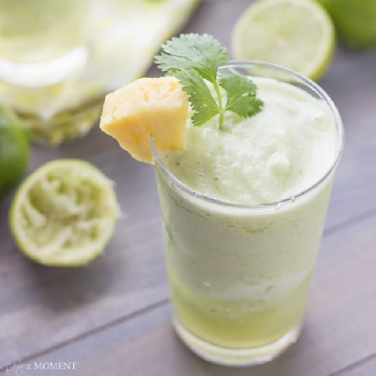 Frozen Pineapple Cilantro Mojito
