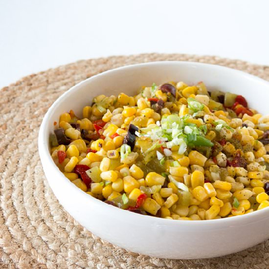 Sweet Corn and Green Chili Slaw