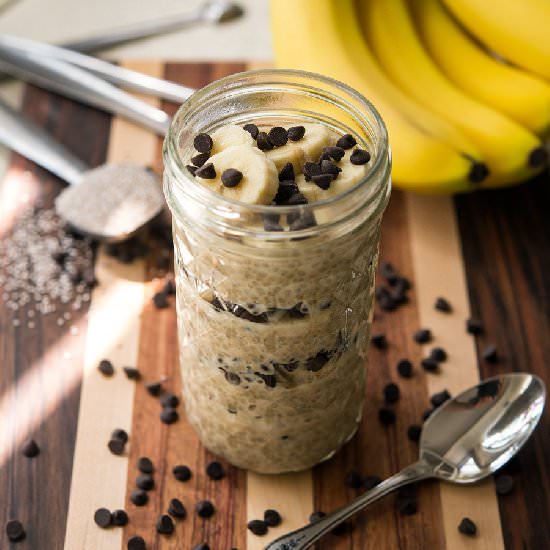 PB Banana Chocolate Chia Parfait