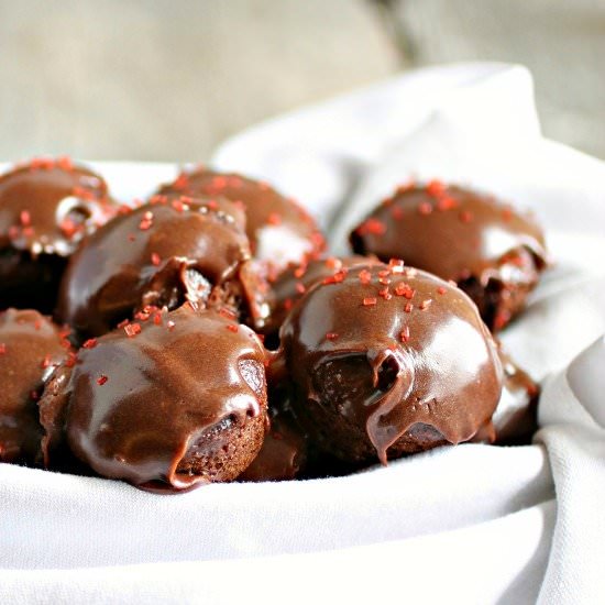 Chocolate Hazelnut Doughnut Holes