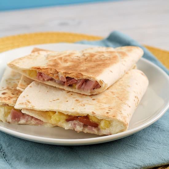 Hawaiian Ham Quesadillas