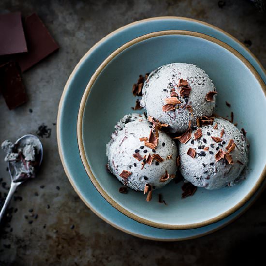 Black Sesame Chip Ice Cream