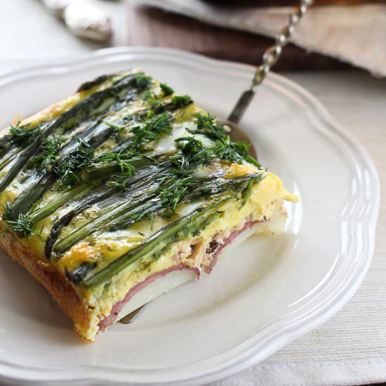 Asparagus and Salmon Egg Bake