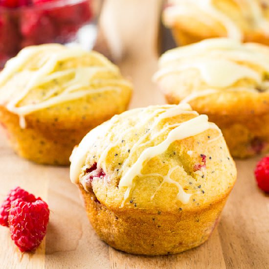 Raspberry Lemon Poppyseed Muffins
