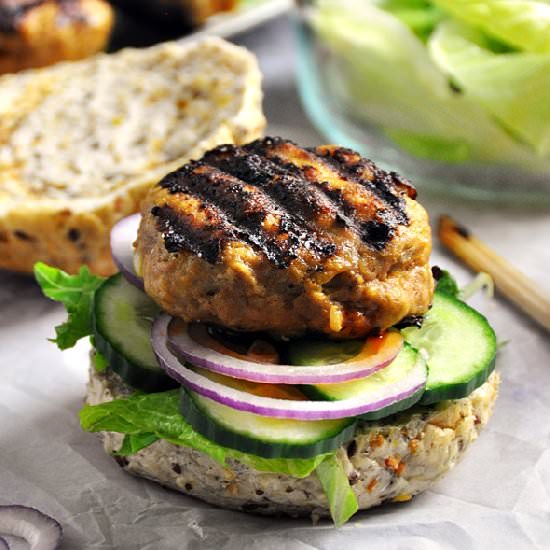 Satay Turkey Burgers