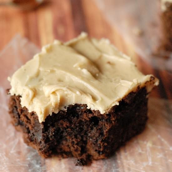 Spicy Caramel Frosted Brownies