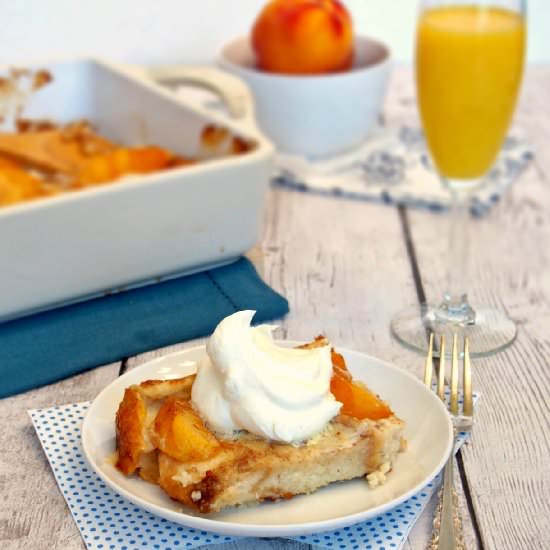 Peaches & Cream French Toast Bake