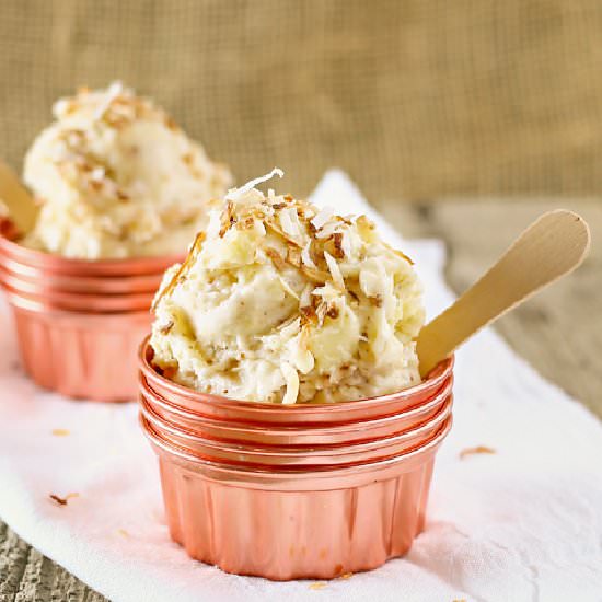 Toasted Coconut Banana Ice Cream