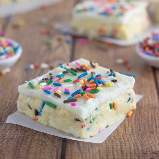 No-Bake Funfetti Cookie Dough Bars