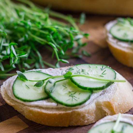 Cucumber Sandwiches With Whipped
