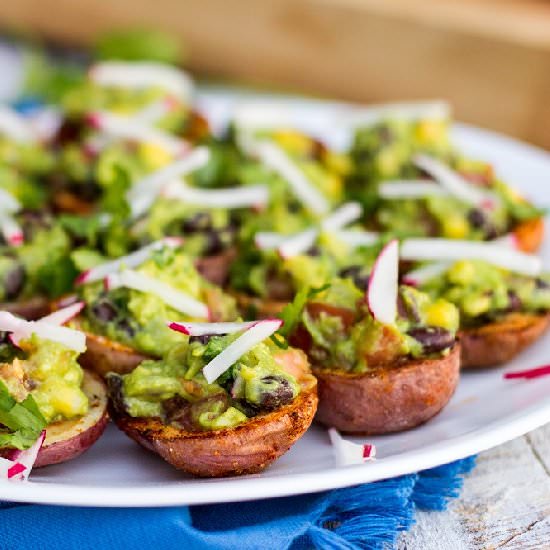 Potato Cups with Loaded Guacamole