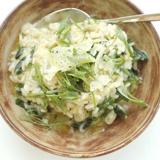 Dandelion Green Risotto