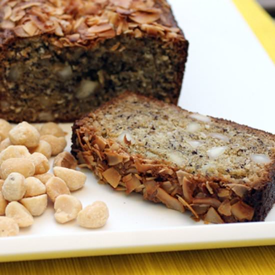 Coconut Macadamia Banana Bread
