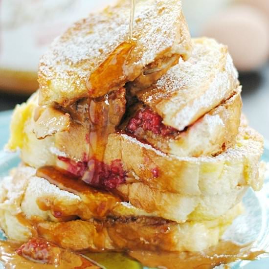 Biscoff Raspberry Stuffed French
