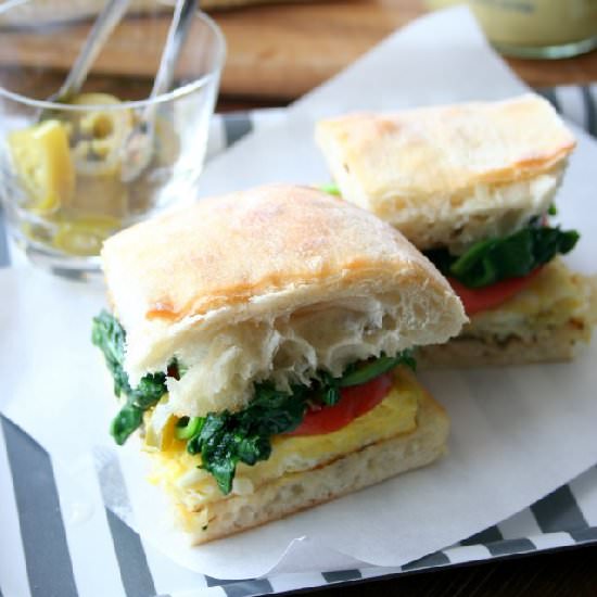 Tri-Color Breakfast Sandwich