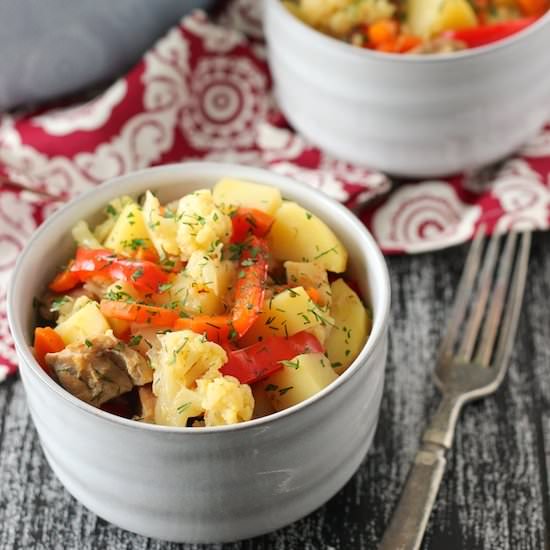 Braised Chicken With Vegetables
