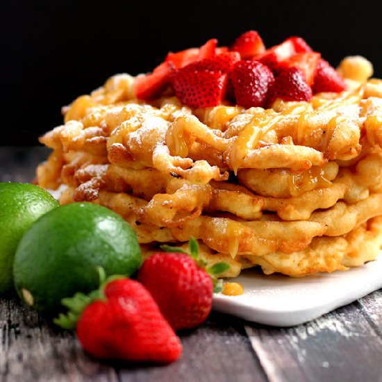 Strawberry Margarita Funnel Cake