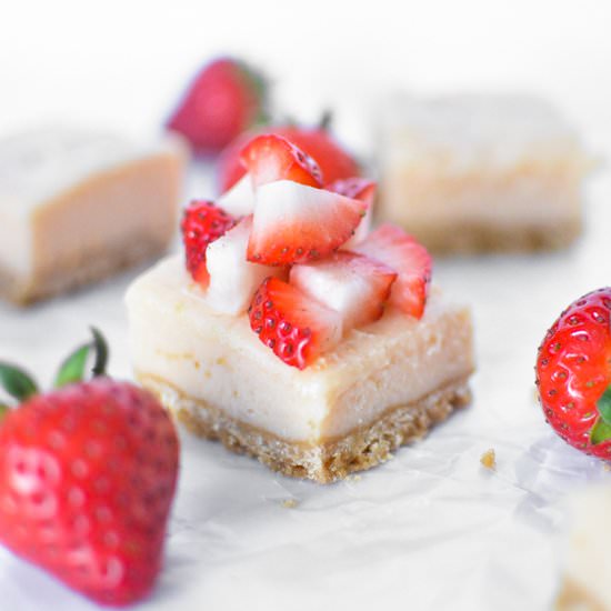 Strawberry Lime Cheesecake Bars
