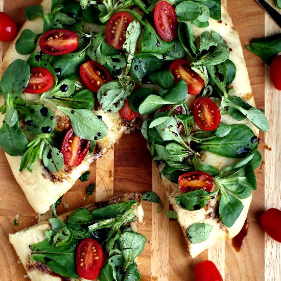 Focaccia with Mach and Tomatoes