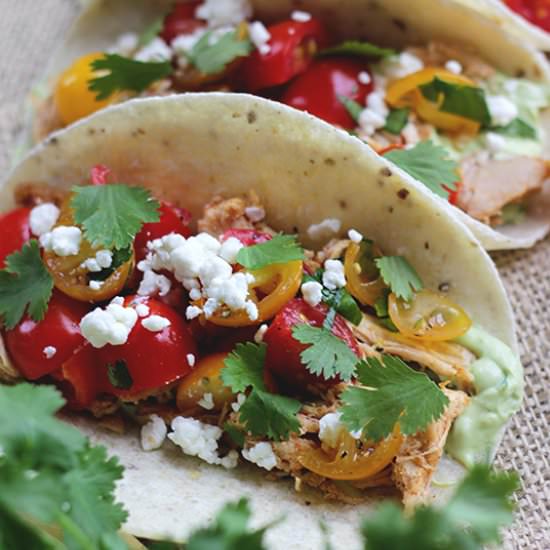 Chicken & Cherry Tomato Tacos
