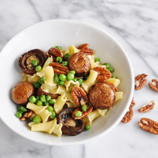 Pasta with Walnuts & Portobellos