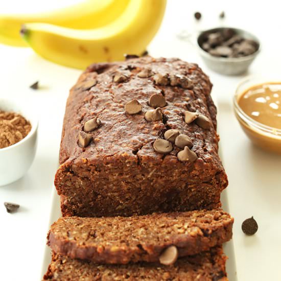 PB Banana Chocolate Snack Bread