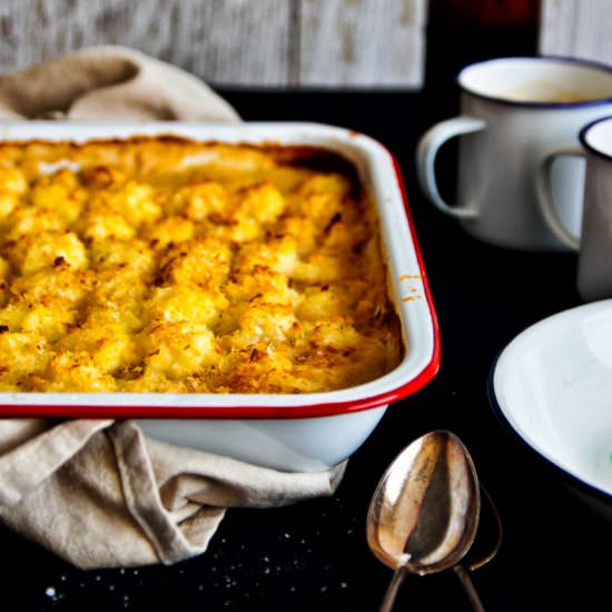 Fish Pie With Crispy Lemon Potatoes