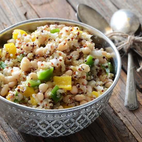 Quinoa, White Bean, and Bell Pepper