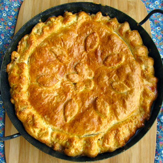 Apple & rhubarb pie