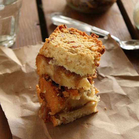Caramelized onions sandwich