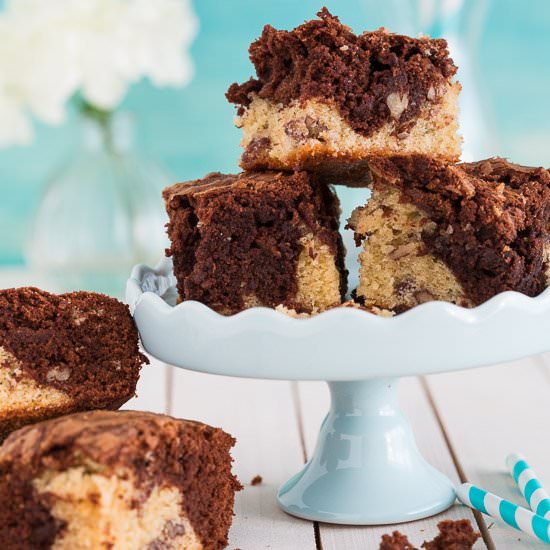 Chocolate and vanilla brownies