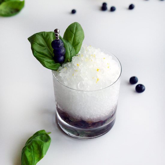Blueberry Basil Smash Cocktail