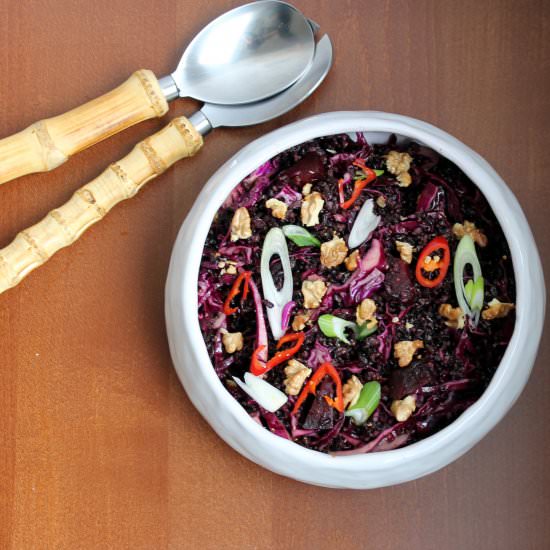 Roasted Beet and Black Rice Salad