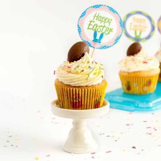 Almond White Chocolate Cupcakes