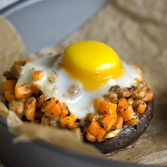 Sausage + Sweet Potato Portobello