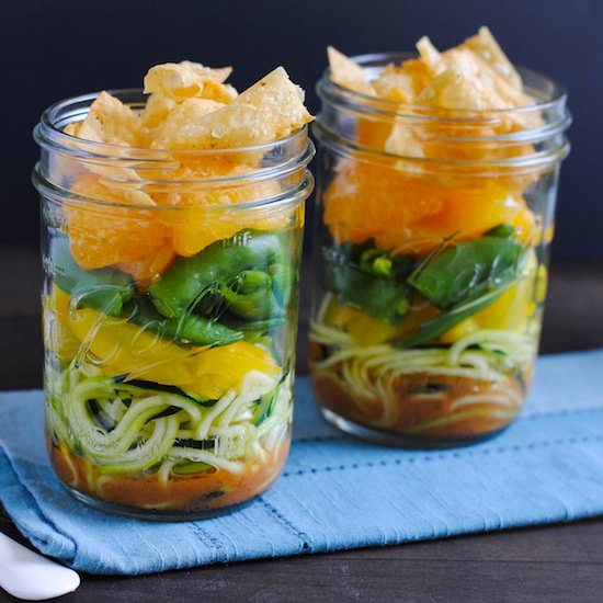 Asian Zoodle Salad Jars