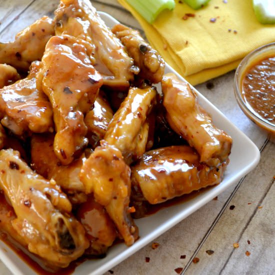 Spicy Peanut Butter Honey Wings