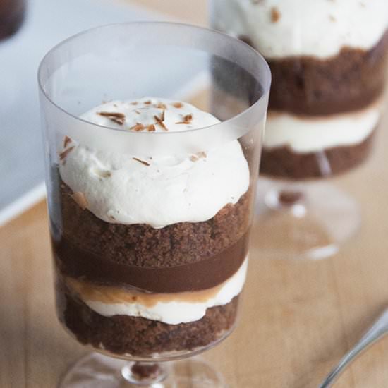 Mini Chocolate and Caramel Trifles