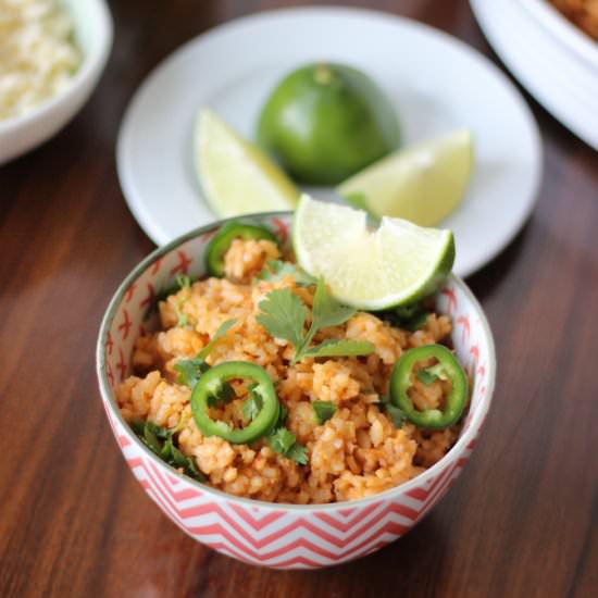 Mexican Rice Made with Brown Rice