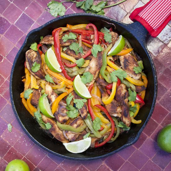 Festive Chicken Margarita Fajitas