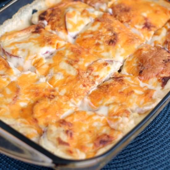 Nacho Cheese Scalloped Potatoes