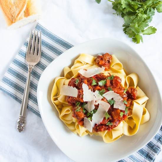 Eggplant Bolognese