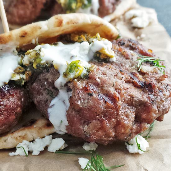 Grilled Lamb Pitas