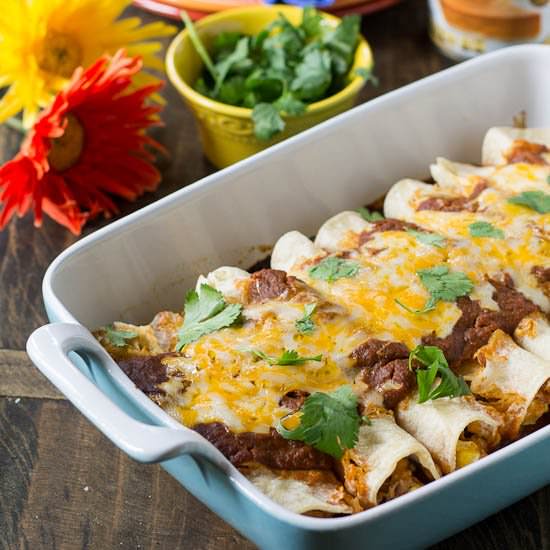 Pumpkin- Ancho Enchiladas