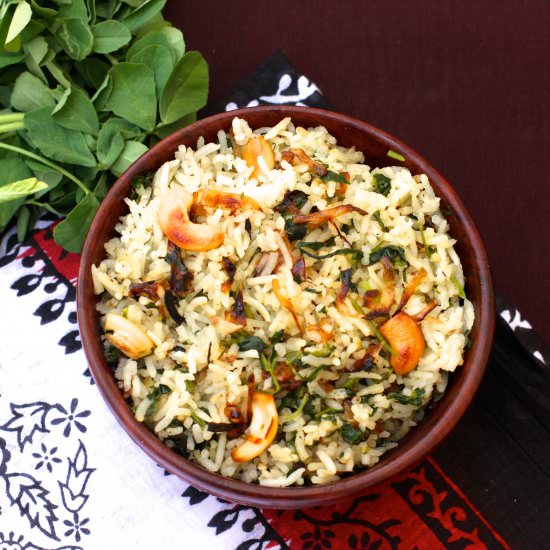 Fenugreek Leaves Pilaf