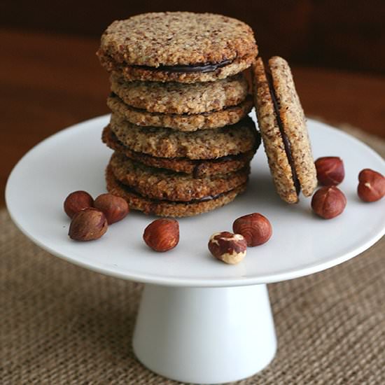 Chocolate Hazelnut Sandwich Cookies