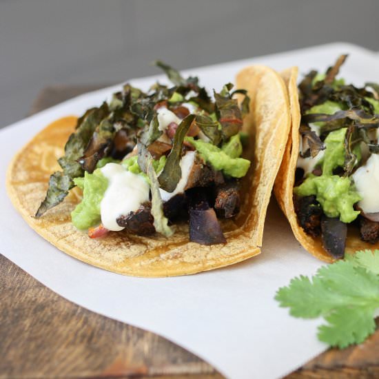 Portobello & Purple Potato Tacos