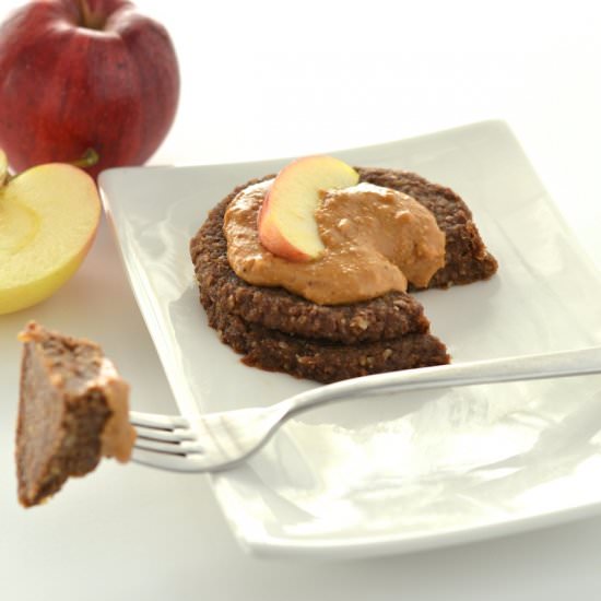 GF Chocolate Caramel Apple Pancakes