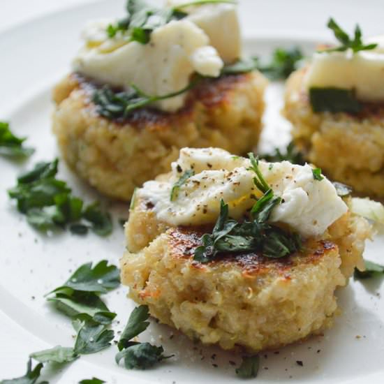 Quinoa Patties with Mozzarella